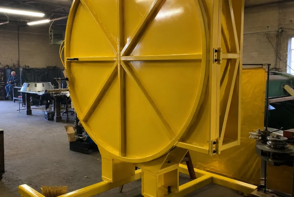 Heavy structural steel fabrication of custom industrial steel component
