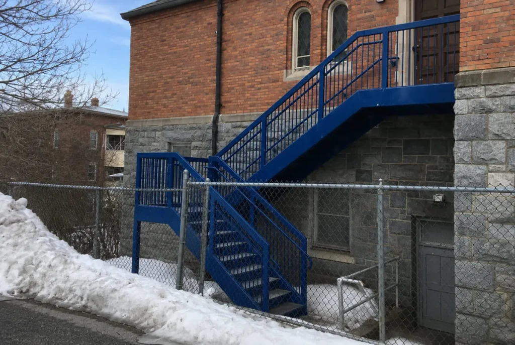 Outdoor structure with commercial steel canopy